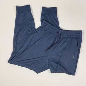 Baleaf Blue Heather Knit Performance Jogger Pants Drawstring Medium
